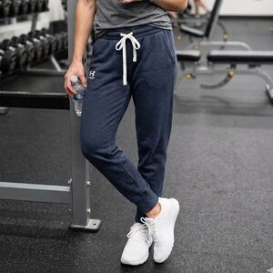 Under Armour Women’s Rival Fleece Joggers Blue Speckled Size Small